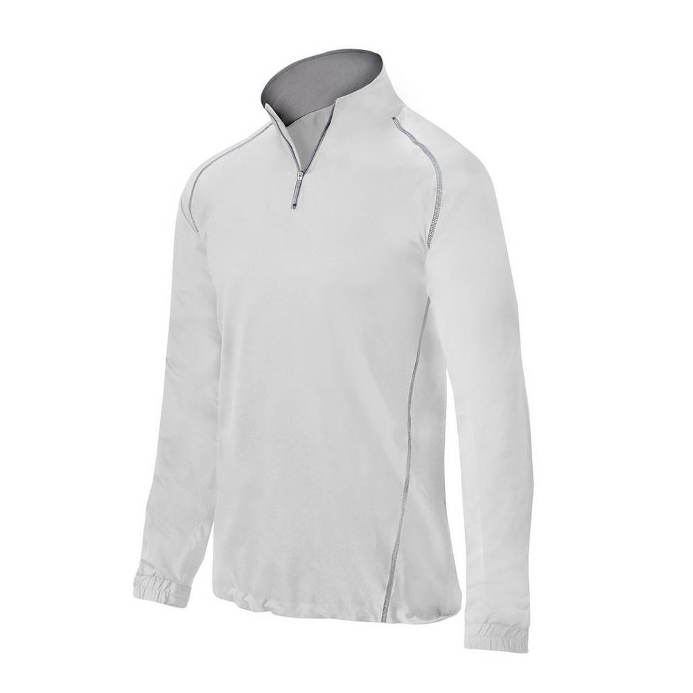 Mizuno Men's Comp 1/4 Zip Batting Jacket White (350570-MNS)